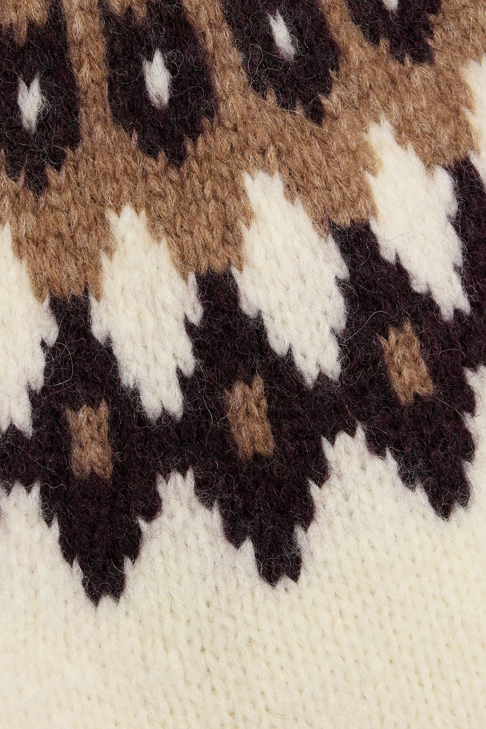 Veronica Beard Anne Fair Isle Alpaca-blend Sweater In Brown