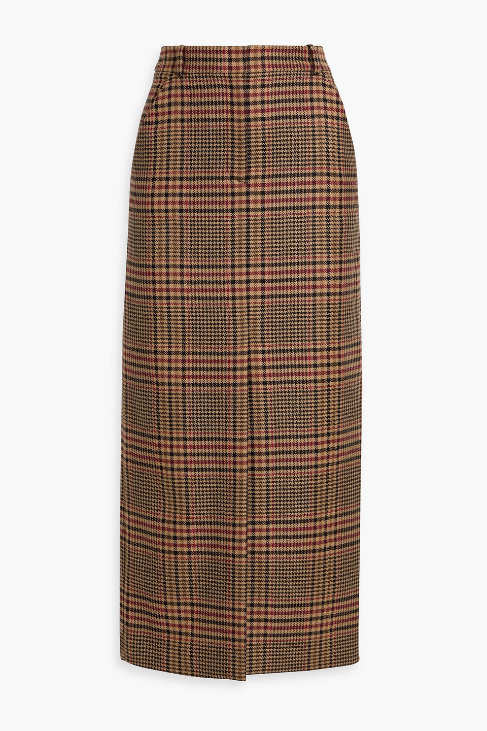 Veronica Beard Maxine Checked Wool-tweed Maxi Skirt In Brown