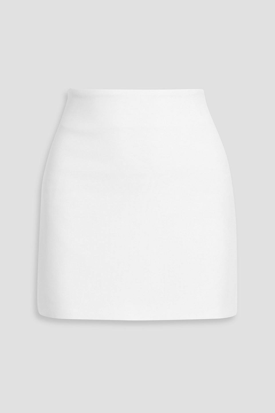 Veronica Beard Ohemia Satin-trimmed Crepe Mini Skirt In White