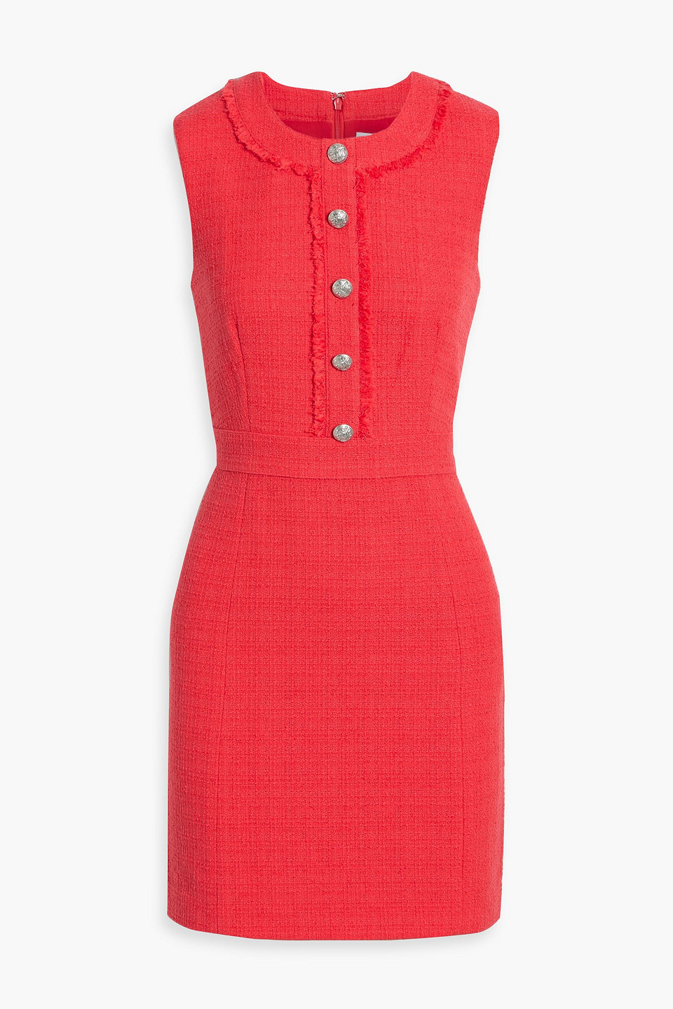 Veronica Beard Julie Embellished Tweed Mini Dress In Orange