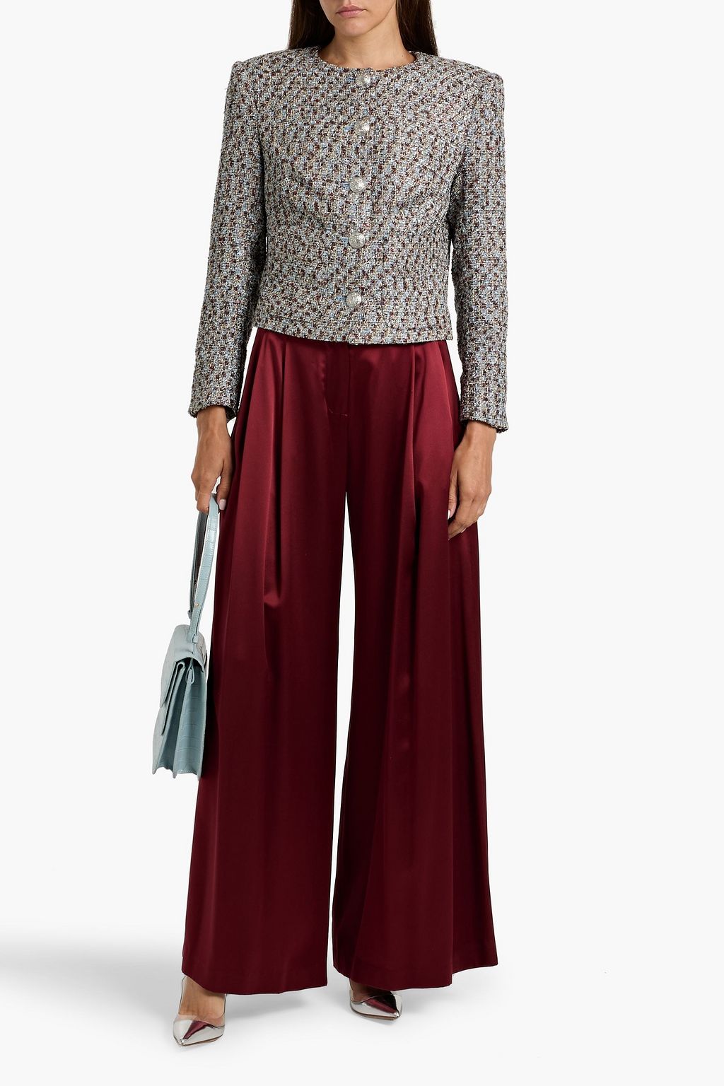 VERONICA BEARD Nathan metallic tweed jacket