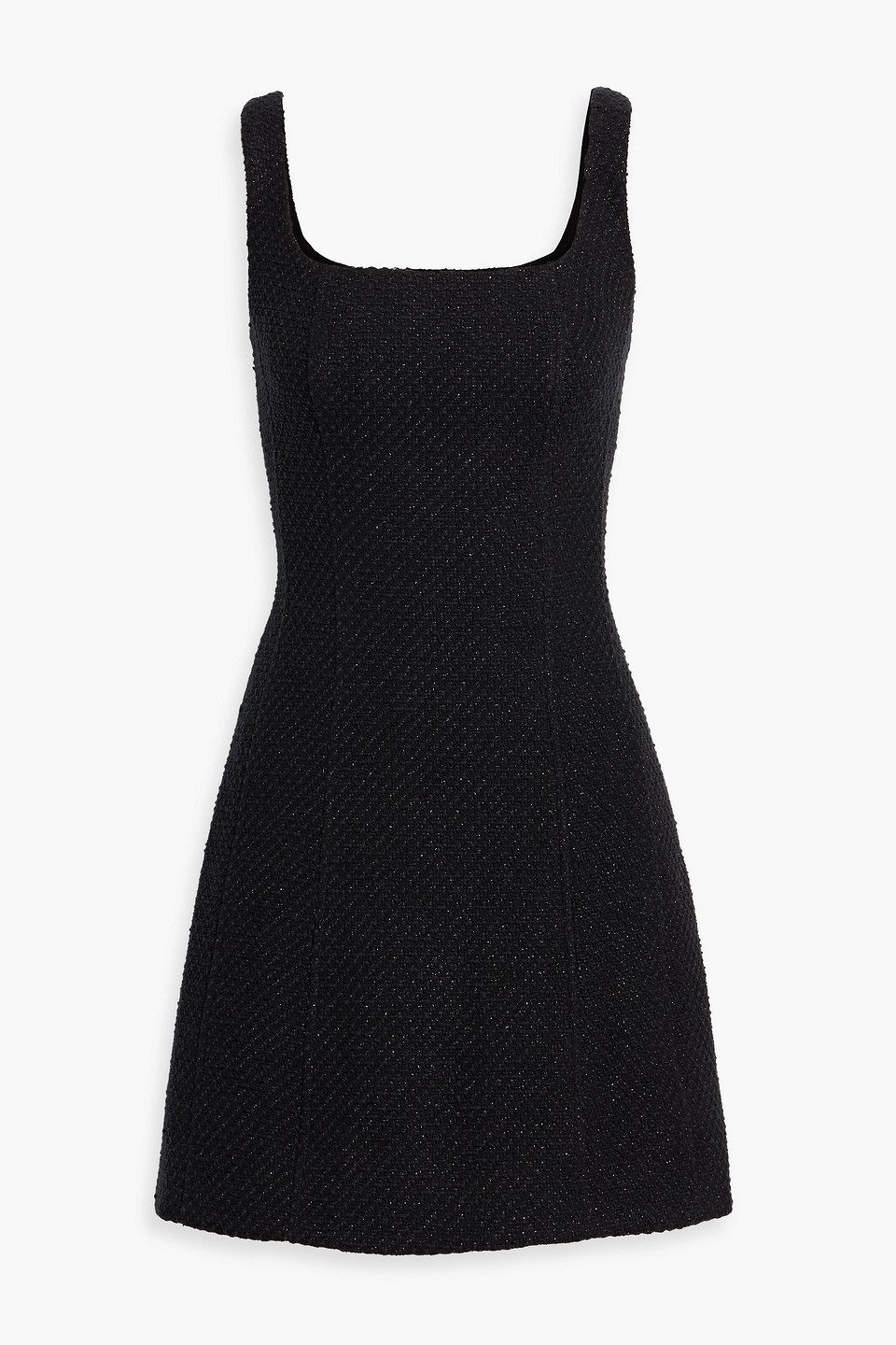 Veronica Beard Delphine Cotton-blend Tweed Mini Dress In Black
