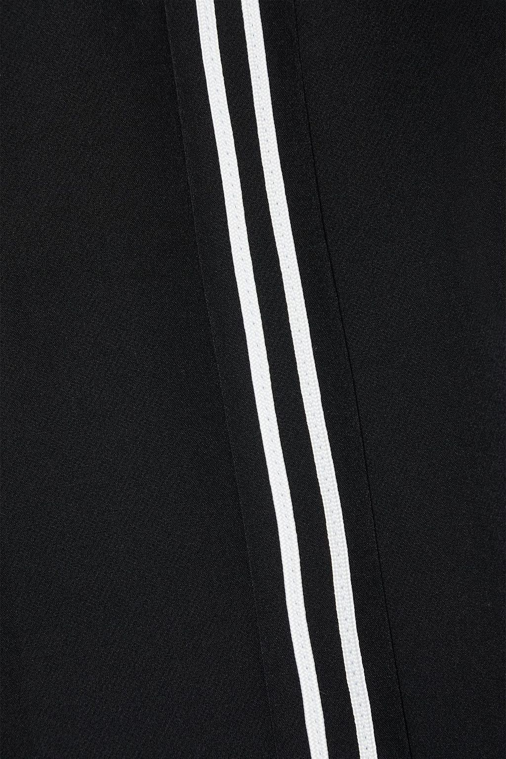 COMMISSION Tennis striped stretch-crepe track pants
