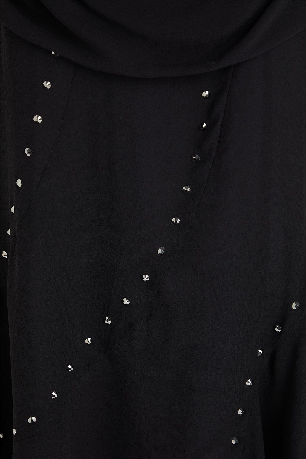 ALESSANDRA RICH Crystal-embellished silk-georgette mini dress