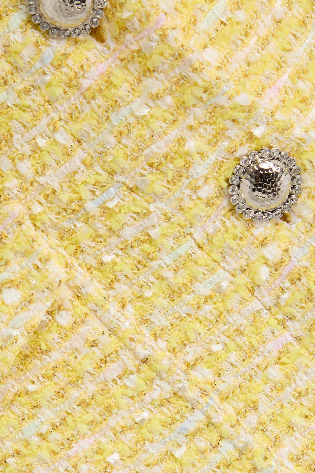 ALESSANDRA RICH Minirock aus Metallic-Tweed mit Verzierung
