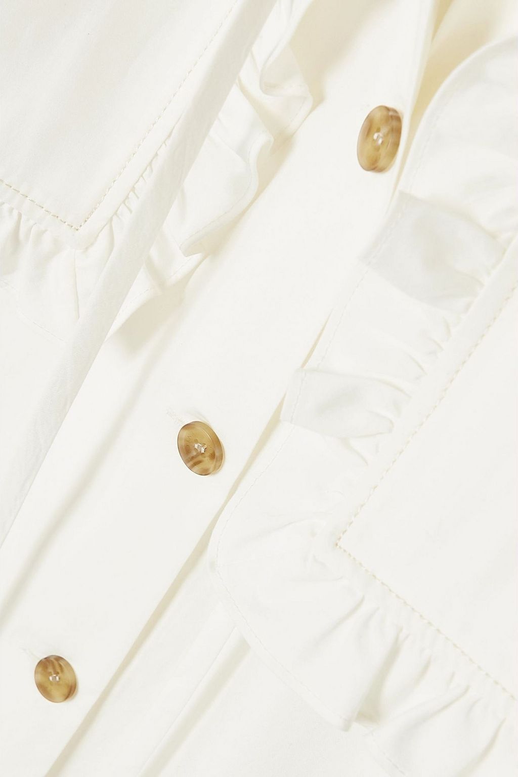 REJINA PYO Tate ruffled organic cotton-poplin blouse