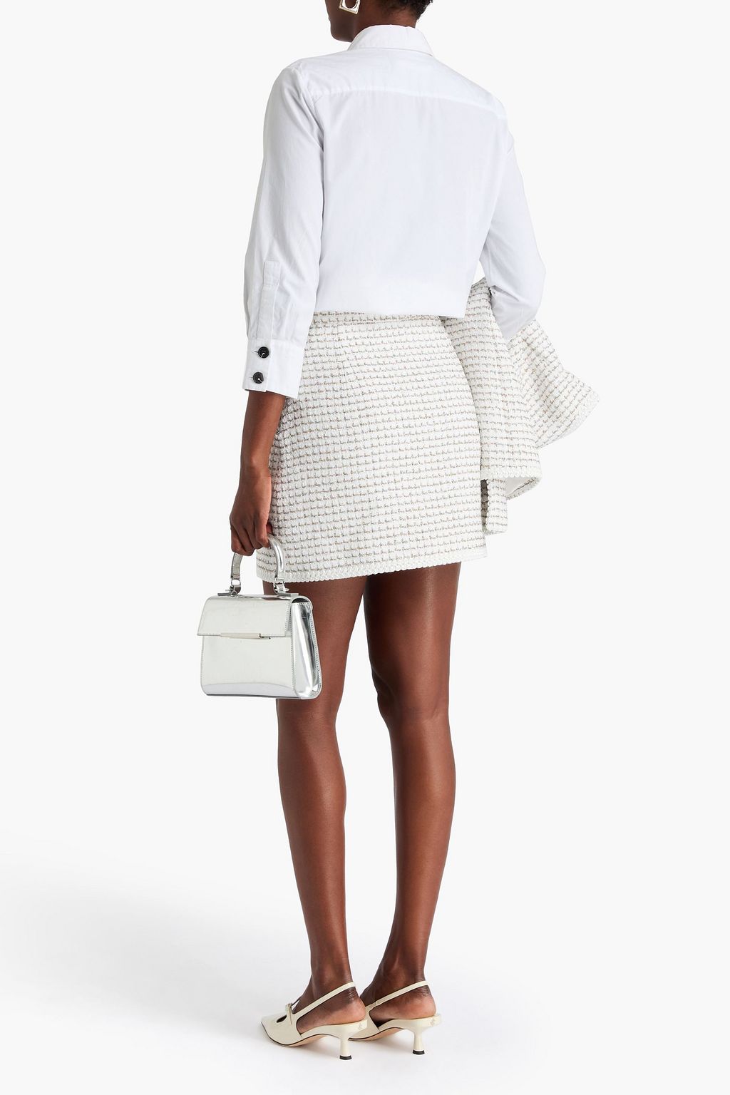ALESSANDRA RICH Metallic tweed mini skirt