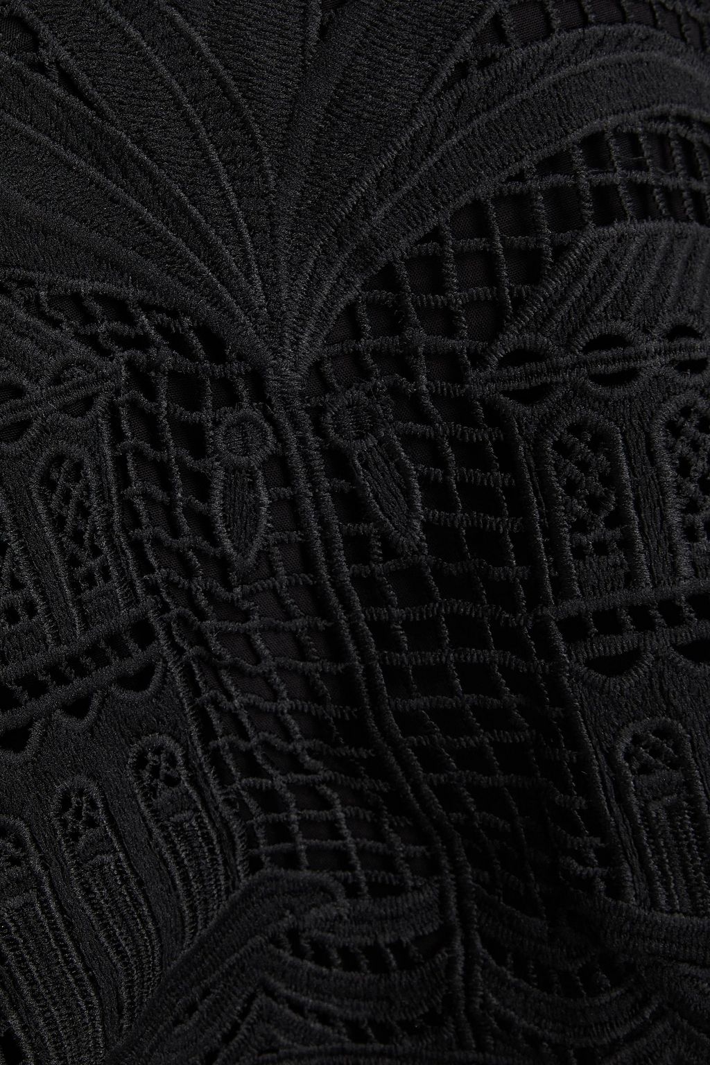 FARM RIO Alucina cropped guipure lace top