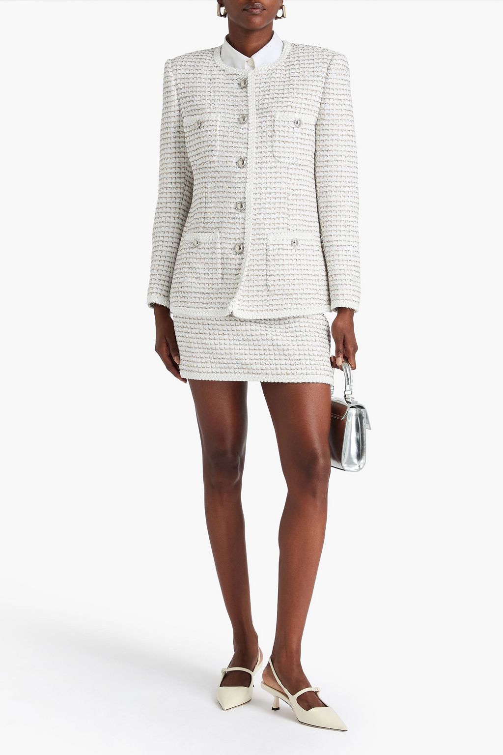 ALESSANDRA RICH Jacke aus Metallic-Tweed