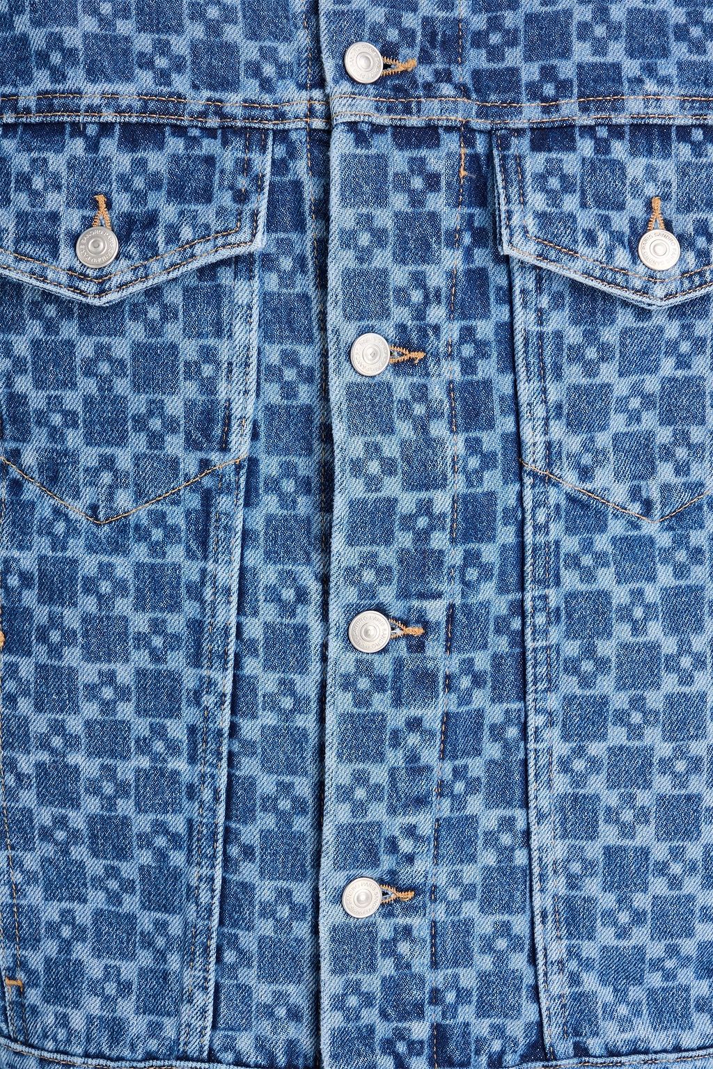 SANDRO Printed denim jacket