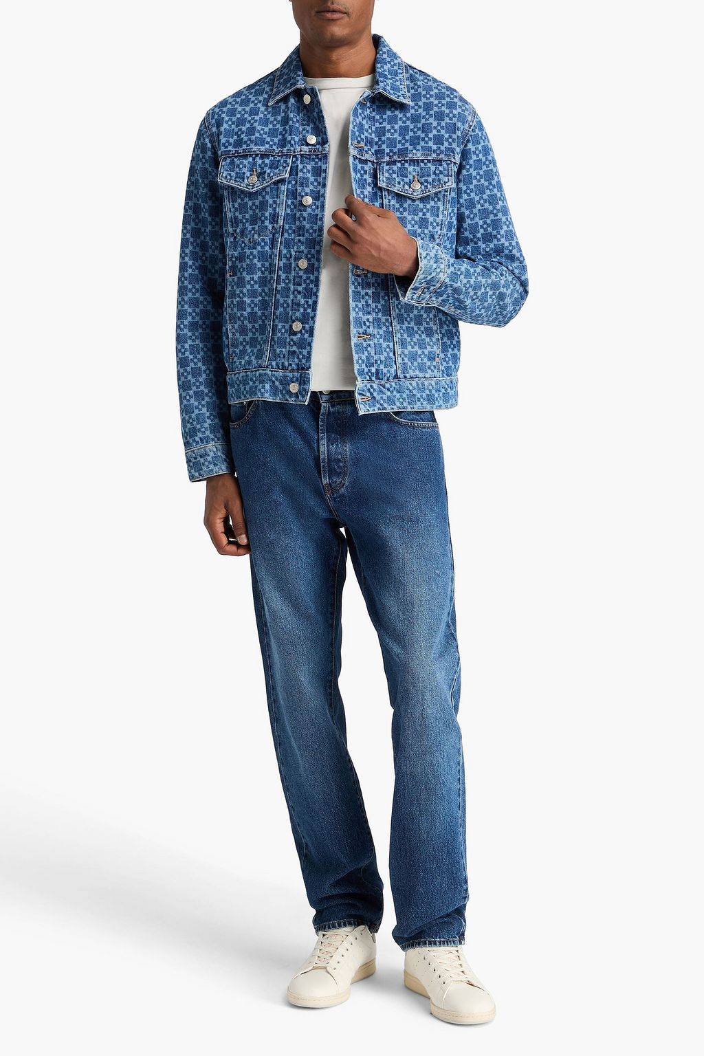 SANDRO Printed denim jacket