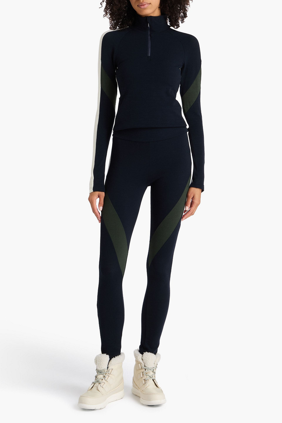 Inuikii X We Norwegians Merino Wool-blend Base Layer In Blue