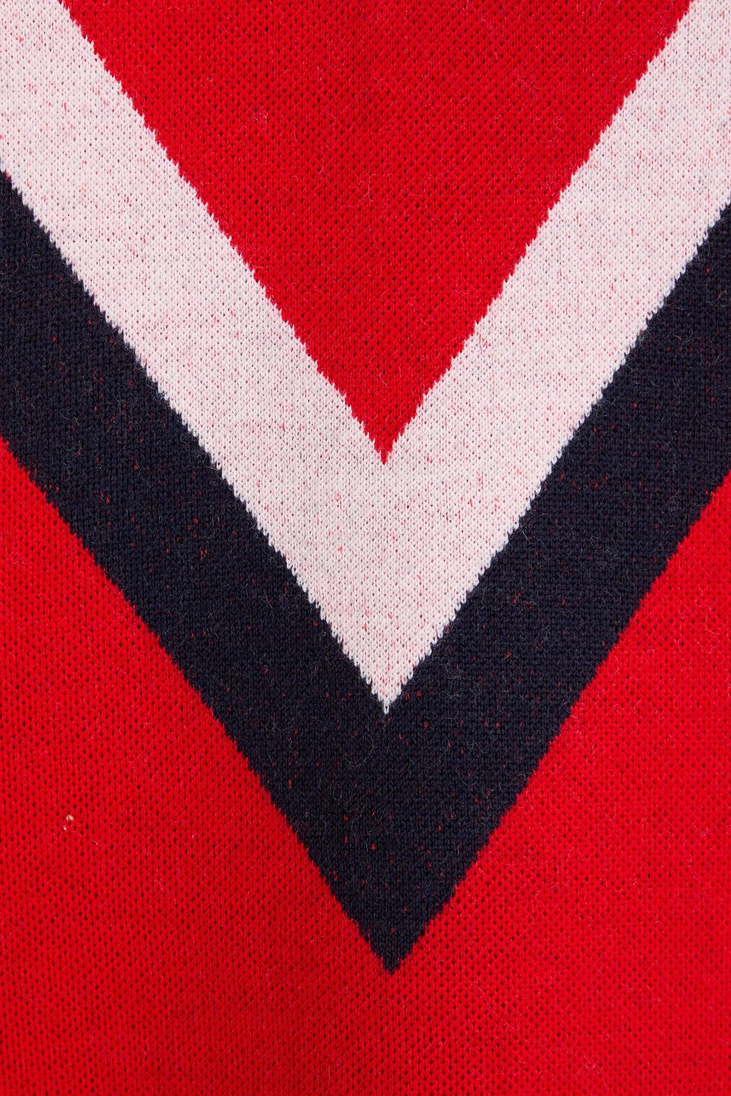 WE NORWEGIANS Striped merino wool half-zip sweater