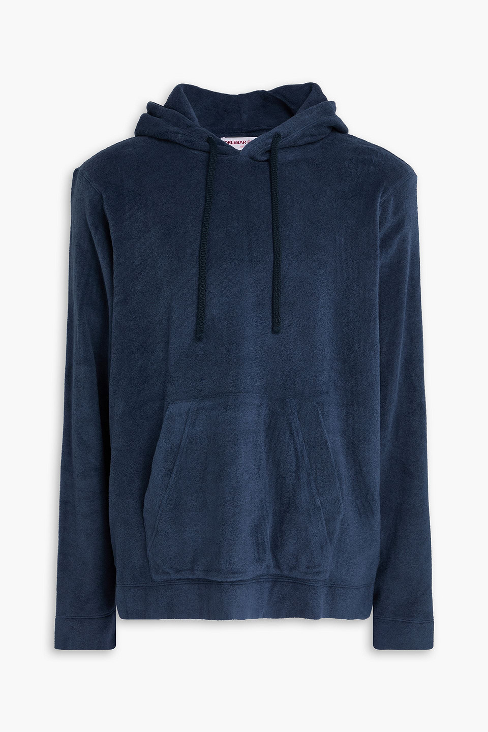 orlebar brown - blaine modal-blend fleece hoodie - blue - s