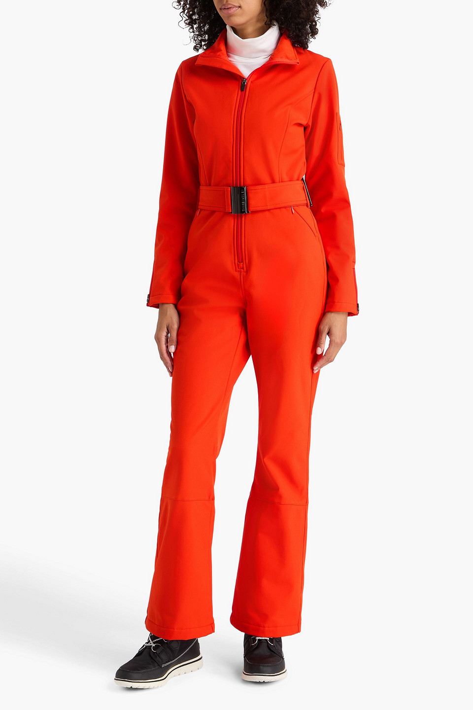 We Norwegians Tyin Belted Softshell Ski Suit In Red