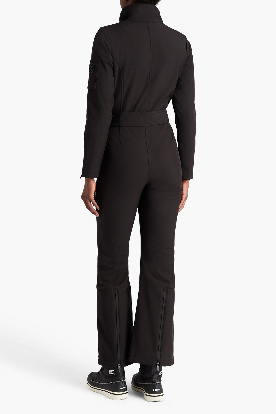 We Norwegians Tyin Belted Softshell Ski Suit In Black