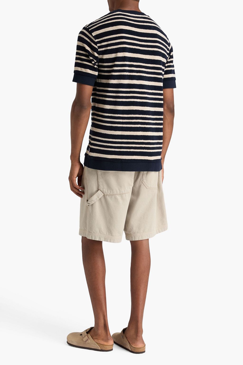 ORLEBAR BROWN Solun striped cotton-terry T-shirt
