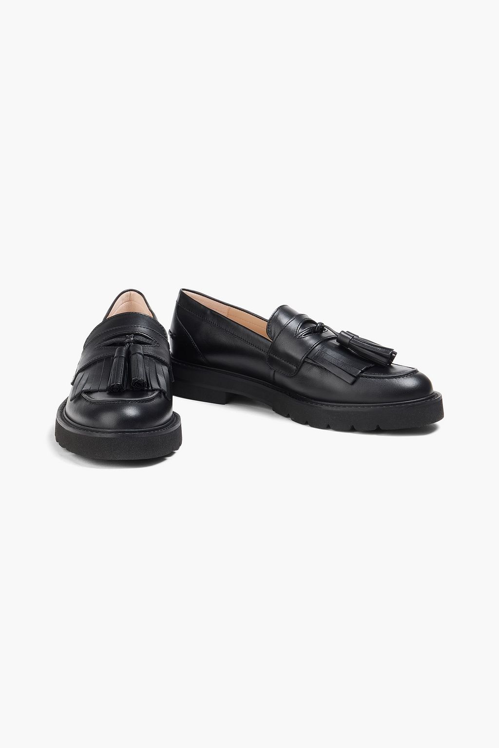 STUART WEITZMAN 밀라 태슬 장식 가죽 로퍼