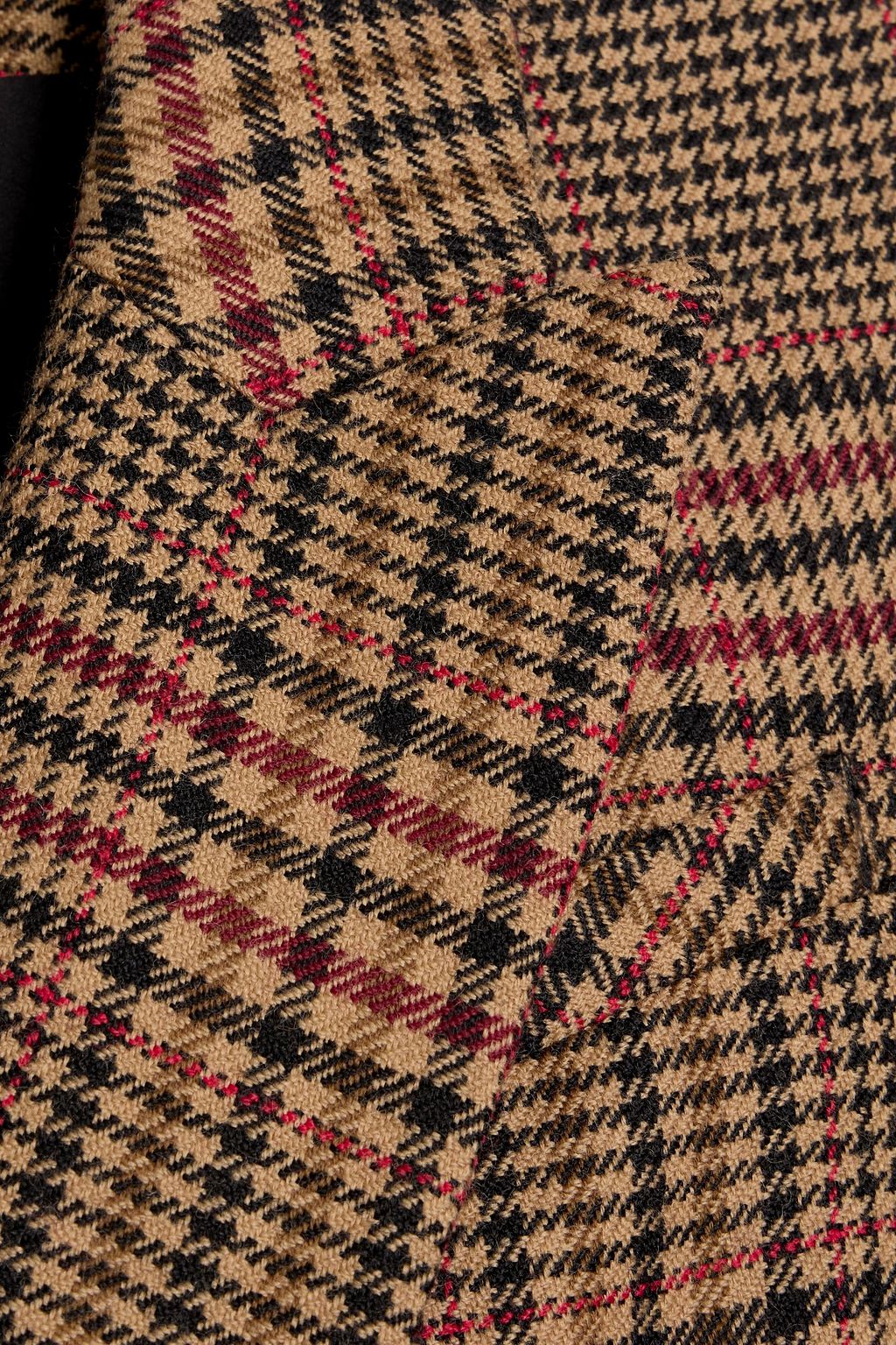 VERONICA BEARD Sevyn Dickey double-breasted checked wool-tweed blazer