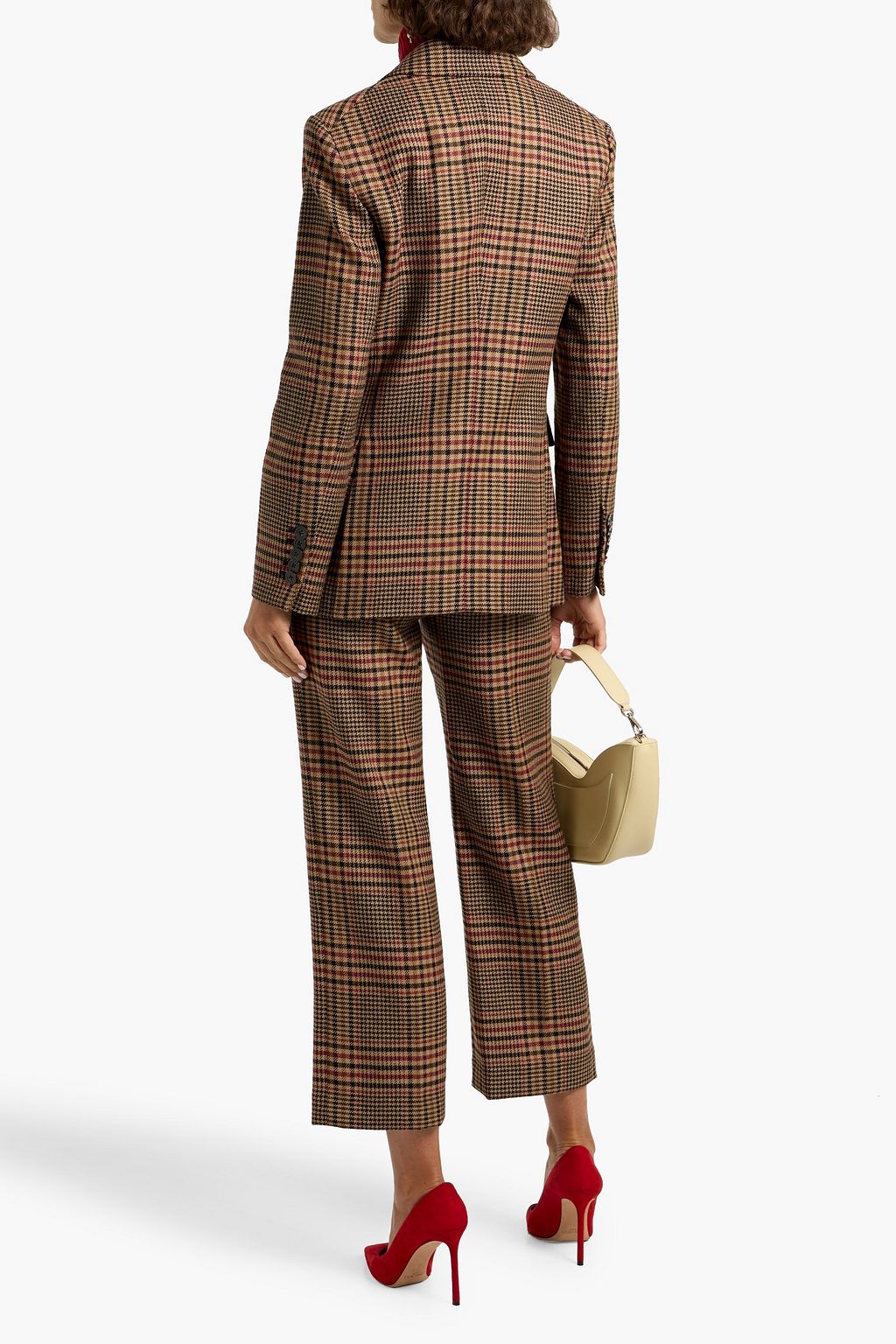 VERONICA BEARD Sevyn Dickey double-breasted checked wool-tweed blazer
