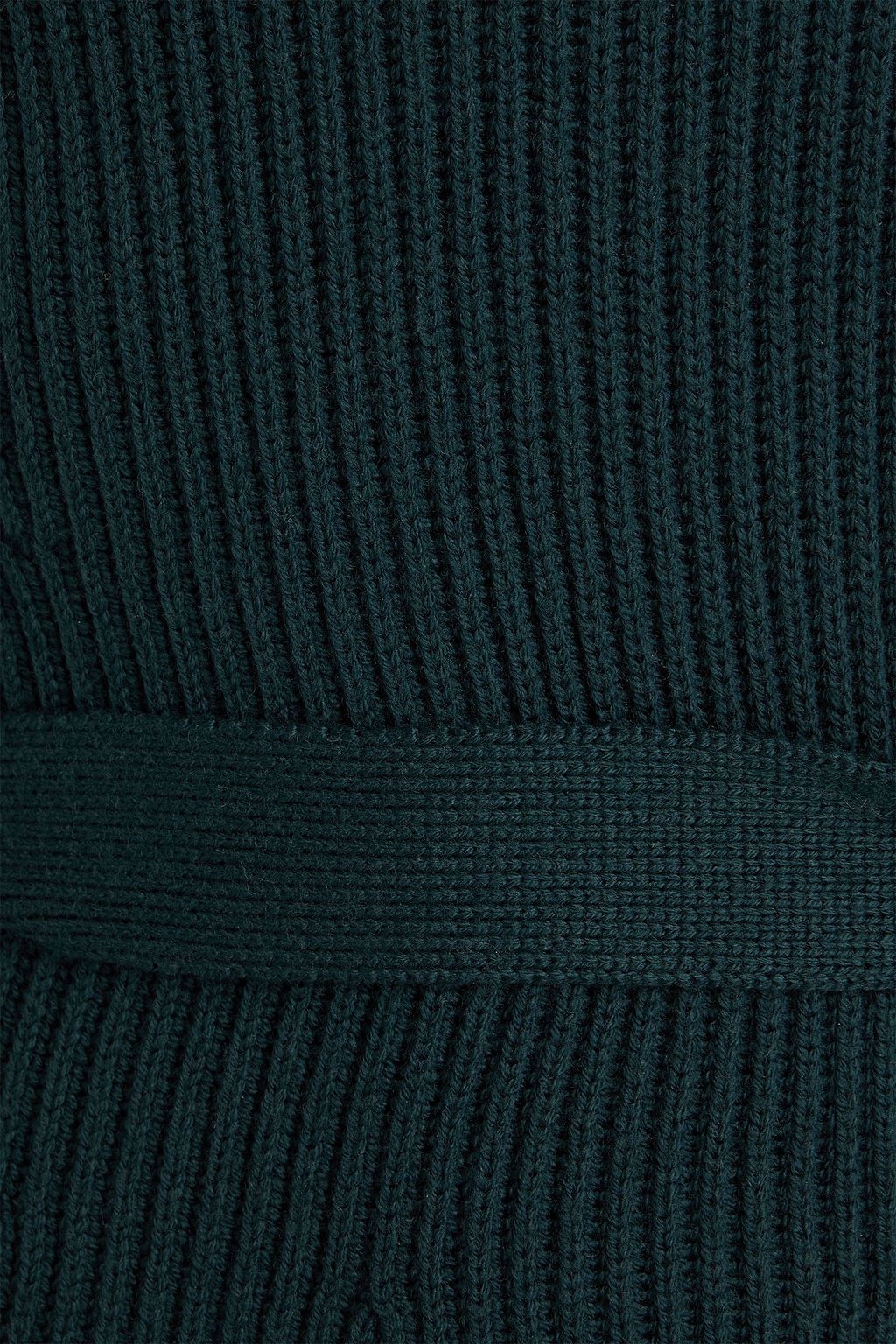 ZIMMERMANN Belted ribbed wool turtleneck sweater
