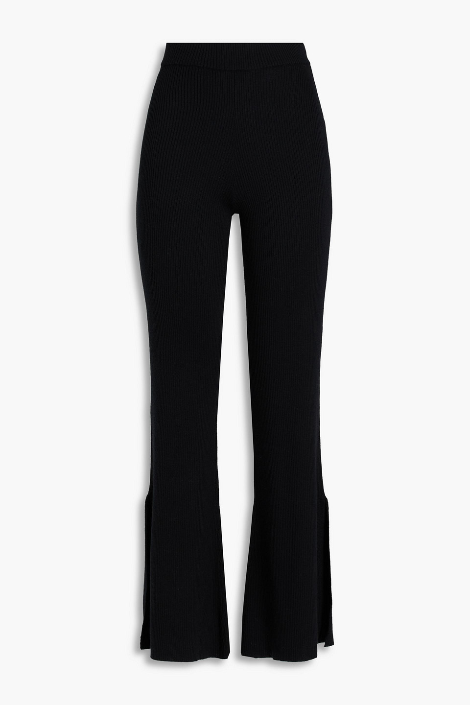 We Norwegians Geilo Merino Wool Flared Pants In Black