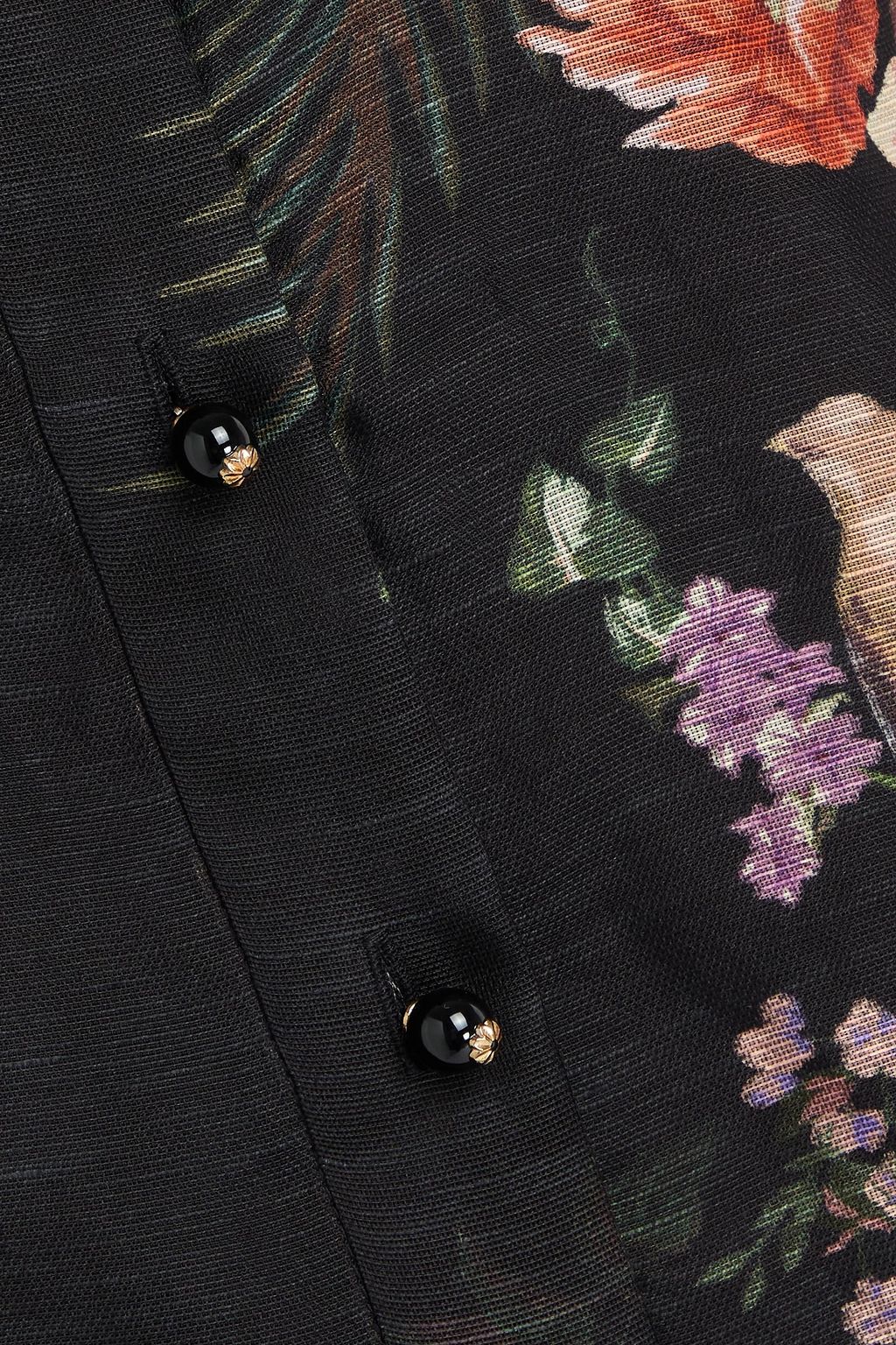 ZIMMERMANN Floral-print linen and silk-blend blouse