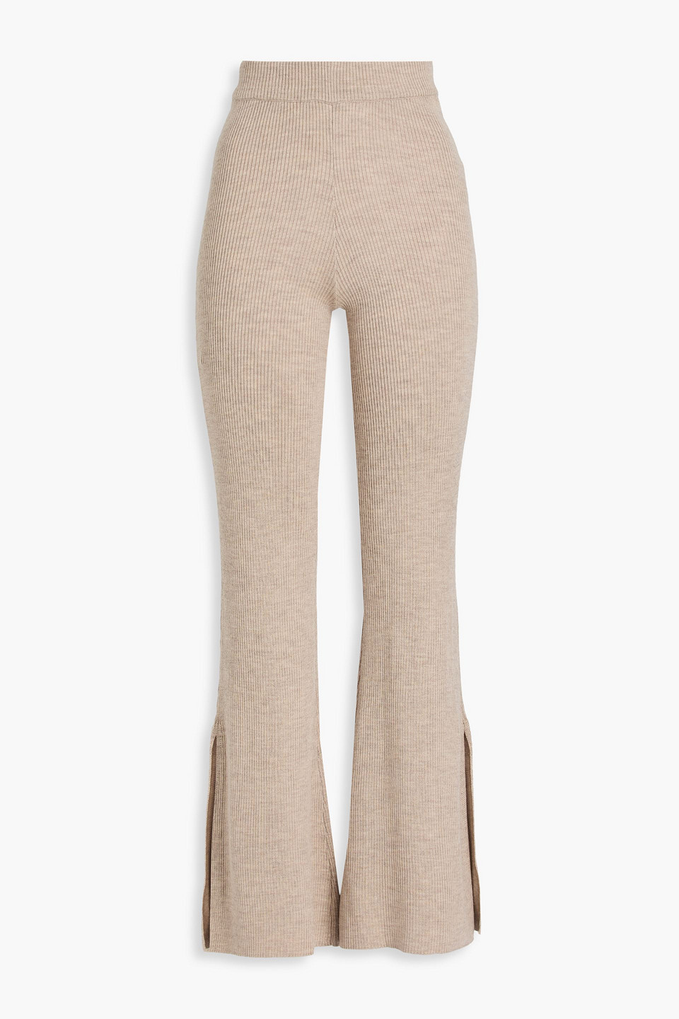We Norwegians Geilo Merino Wool Flared Pants In Neutral