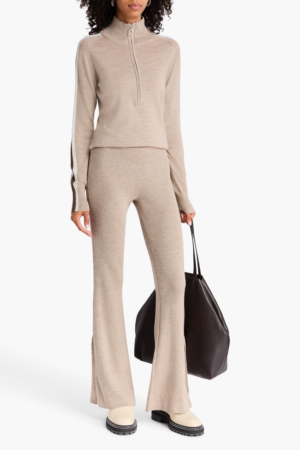 WE NORWEGIANS Geilo merino wool flared pants