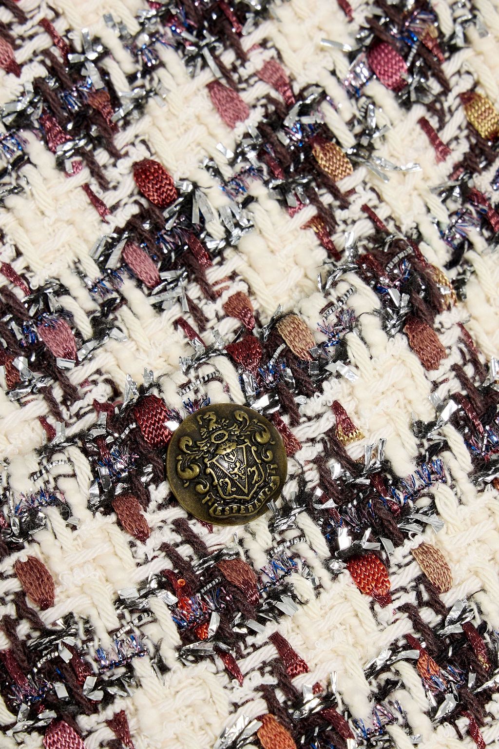 VERONICA BEARD Cirtane metallic checked cotton-blend tweed jacket