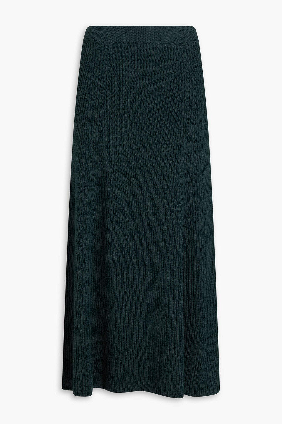 Zimmermann Ribbed Wool Midi Skirt In Blue