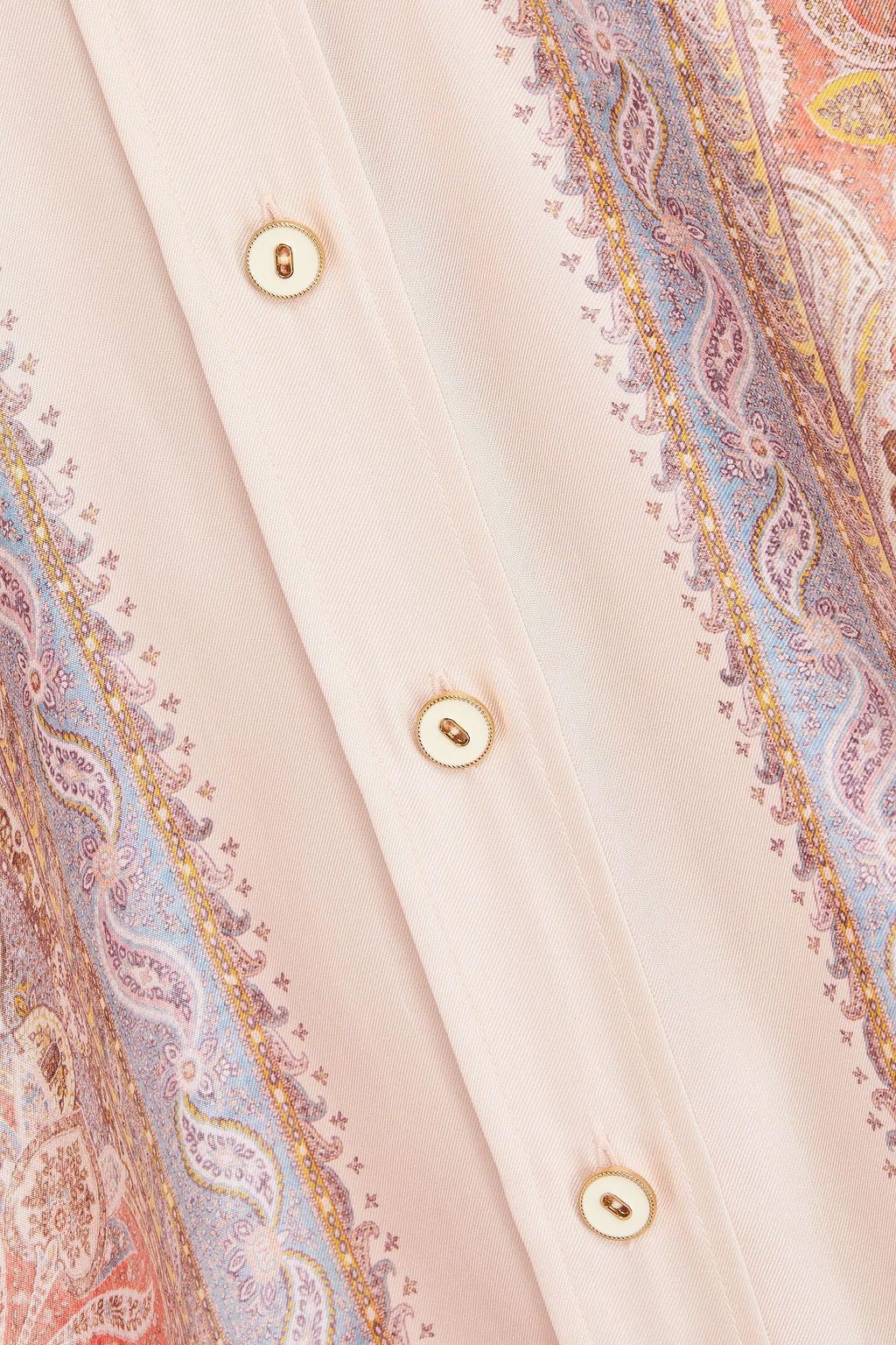 ZIMMERMANN Hemd aus Seiden-Twill mit Paisley-Print