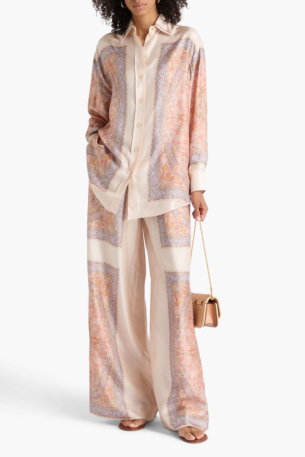 ZIMMERMANN Hemd aus Seiden-Twill mit Paisley-Print