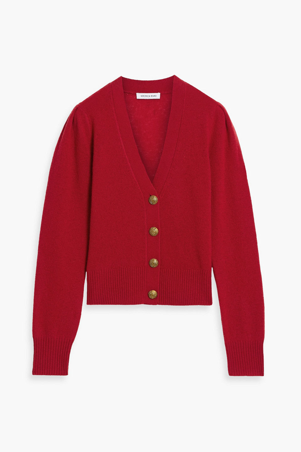 Veronica Beard Solene Cashmere Cardigan In Red