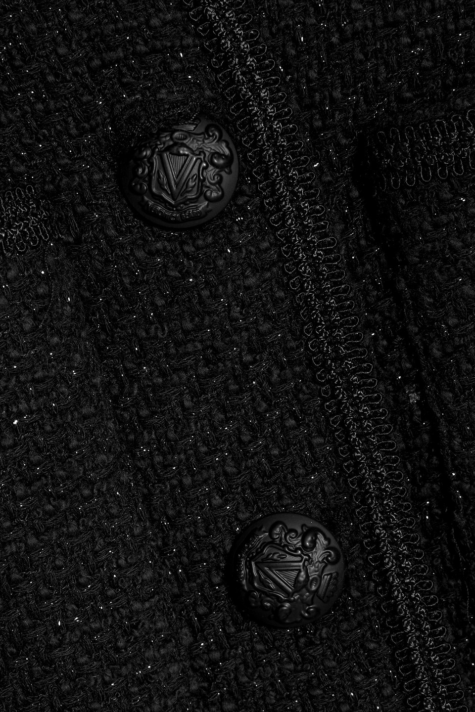 Veronica Beard Lars Metallic Cotton-blend Tweed Jacket In Black