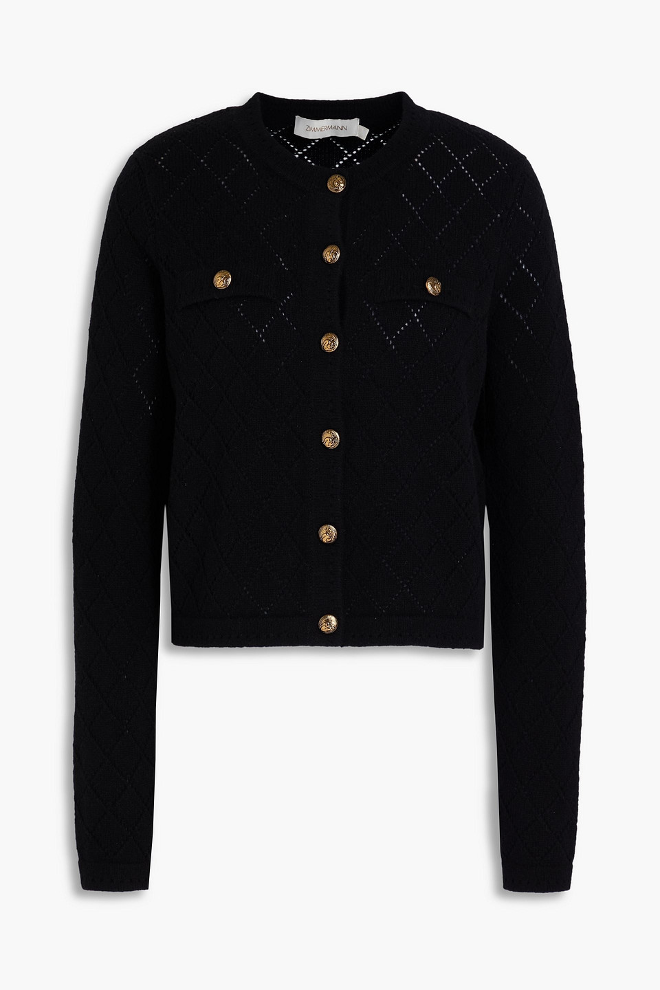 Zimmermann Wool Cardigan In Black