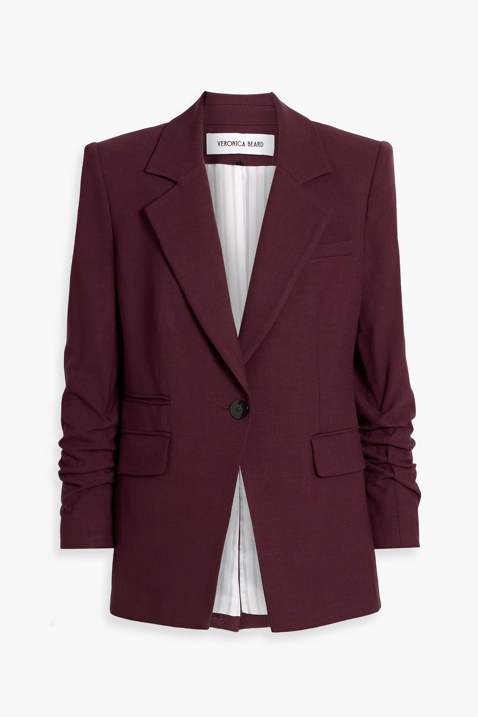 Veronica Beard Battista Dickey Woven Blazer In Brown