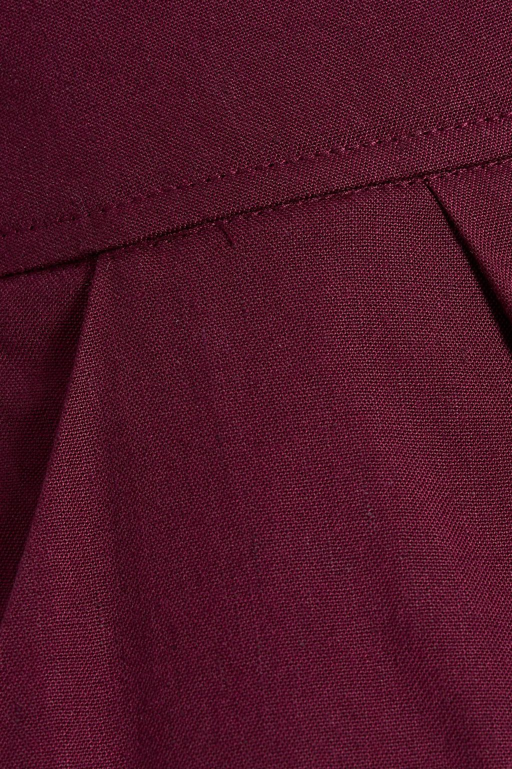 VERONICA BEARD Haina pleated linen-blend shorts