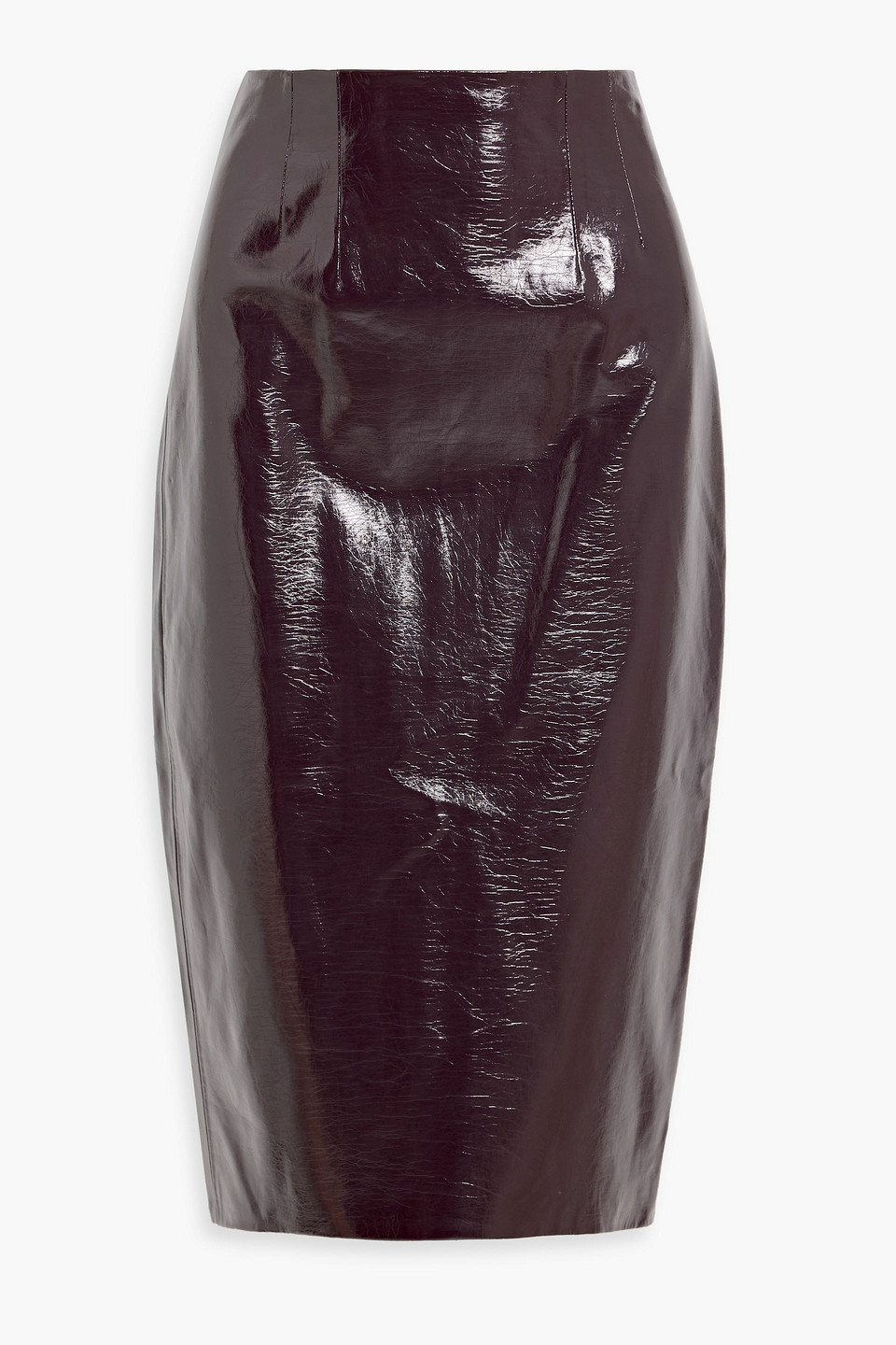 Veronica Beard Holmes Vegan Leather Pencil Skirt In Brown
