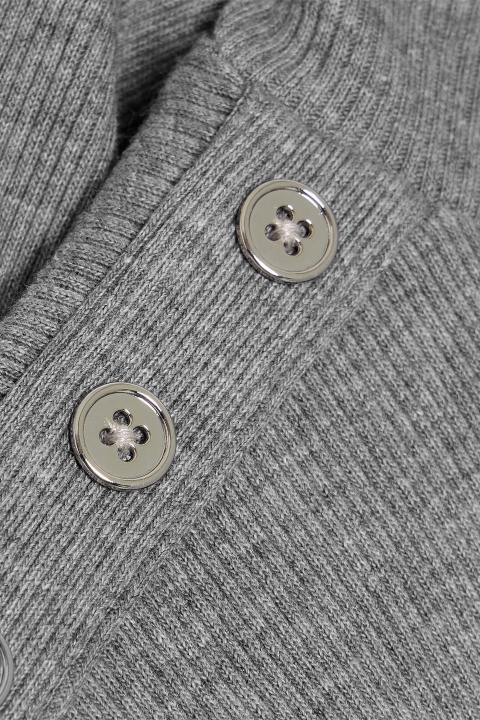 Veronica Beard Nate Ribbed Stretch-pima Cotton-jersey Turtleneck Top In Gray