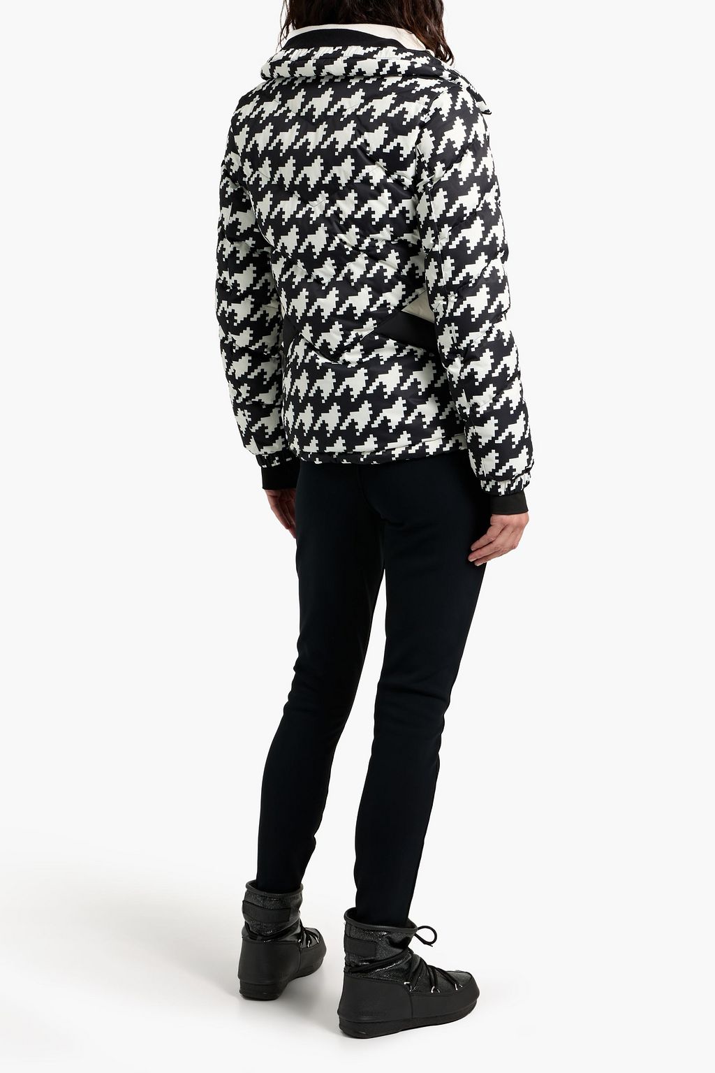PERFECT MOMENT Houndstooth quilted ski jacket