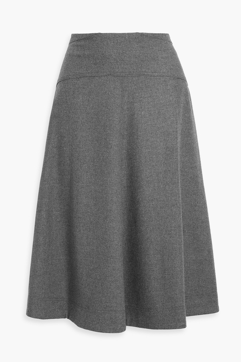 Veronica Beard Rasima Flannel Midi Skirt In Gray