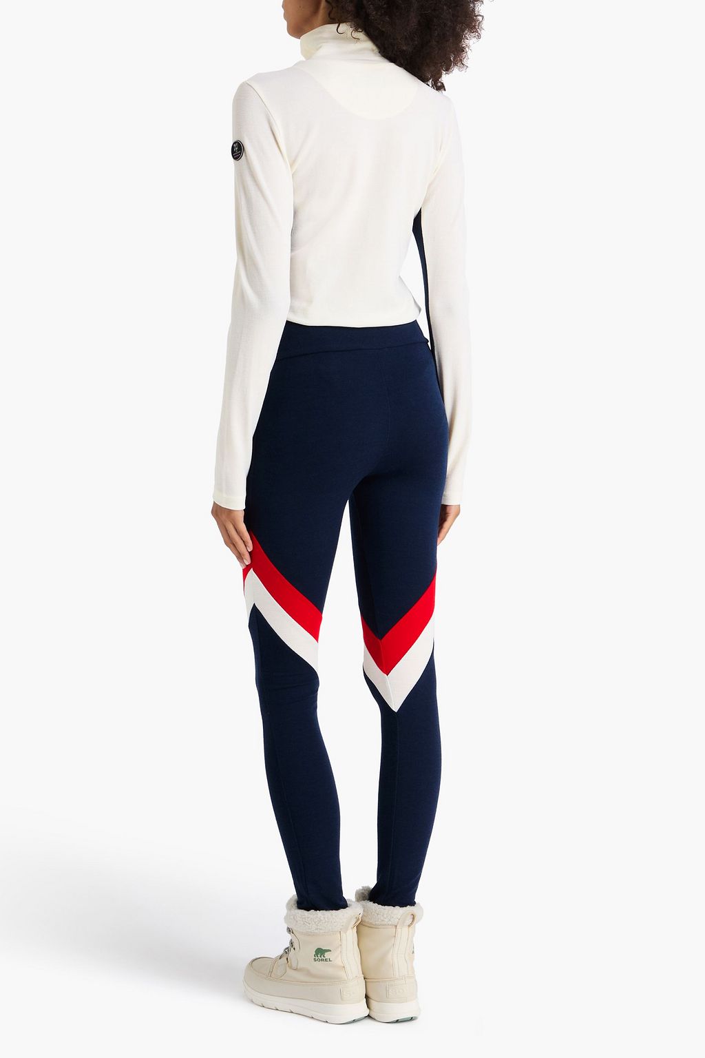 WE NORWEGIANS Voss striped wool-blend piqué base layer