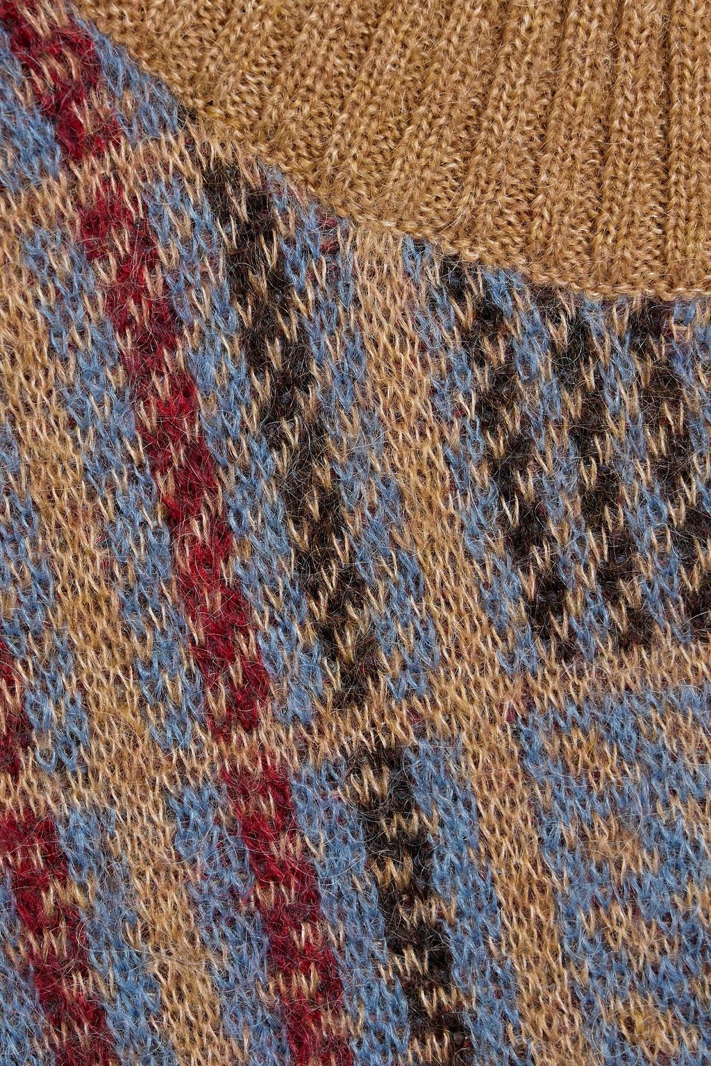 VERONICA BEARD Bristol jacquard-knit mohair-blend sweater