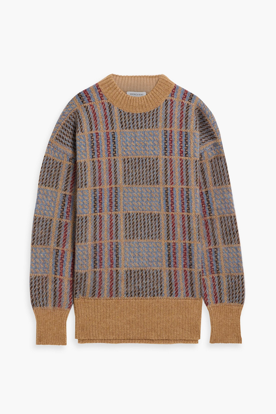 Veronica Beard Bristol Jacquard-knit Mohair-blend Sweater In Multi