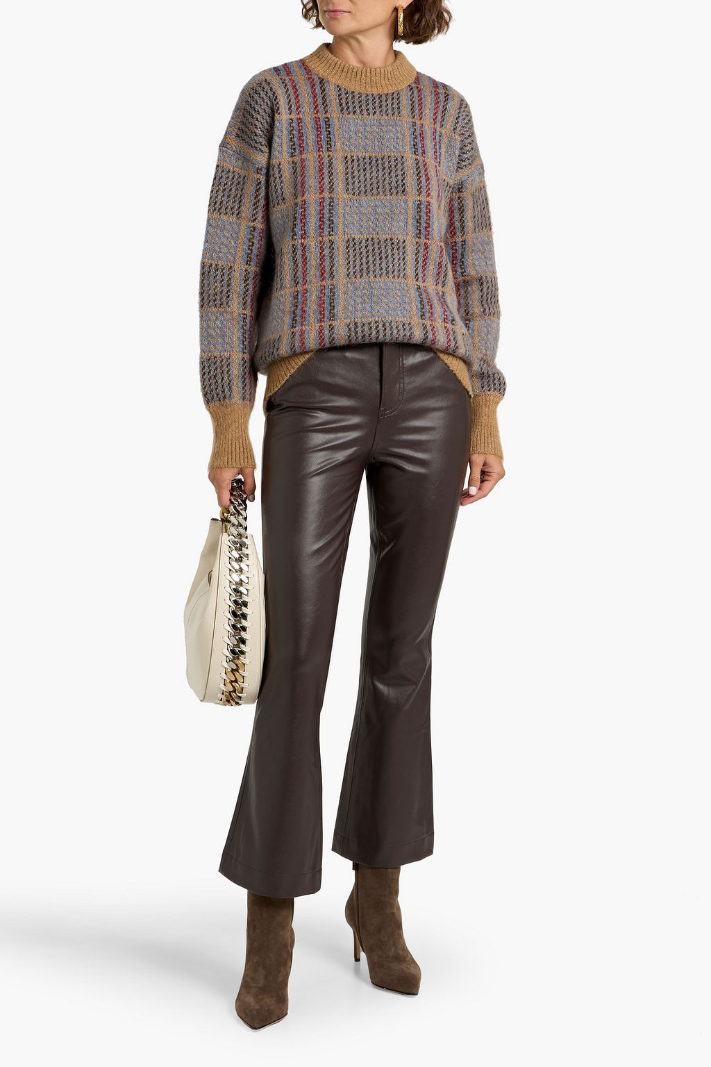 VERONICA BEARD Bristol jacquard-knit mohair-blend sweater