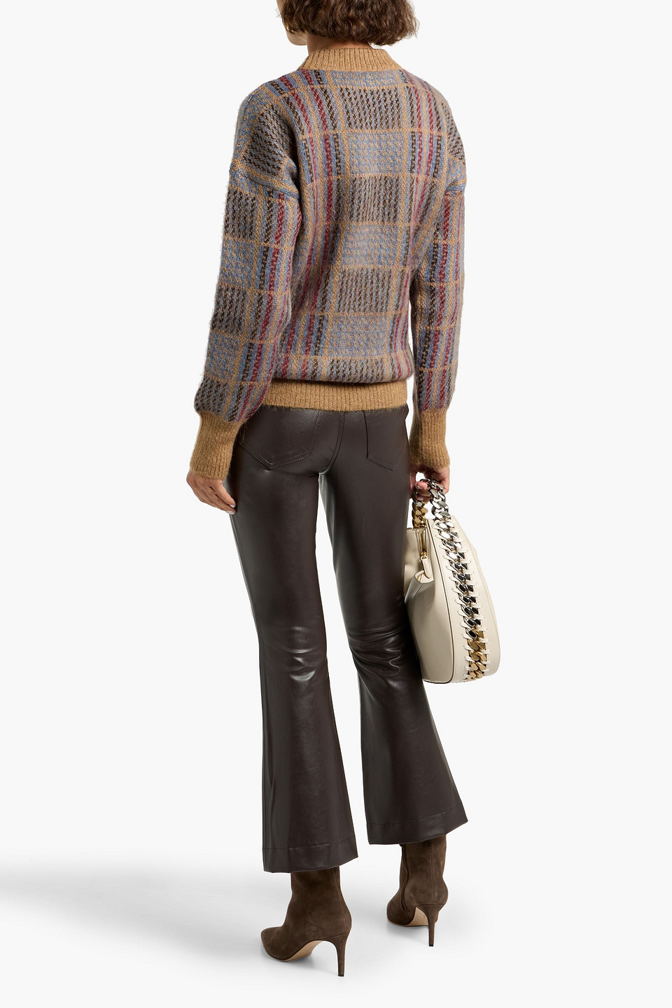 Veronica Beard Carson High Rise Ankle Flare Pants In Dark Chocolate In Burgundy