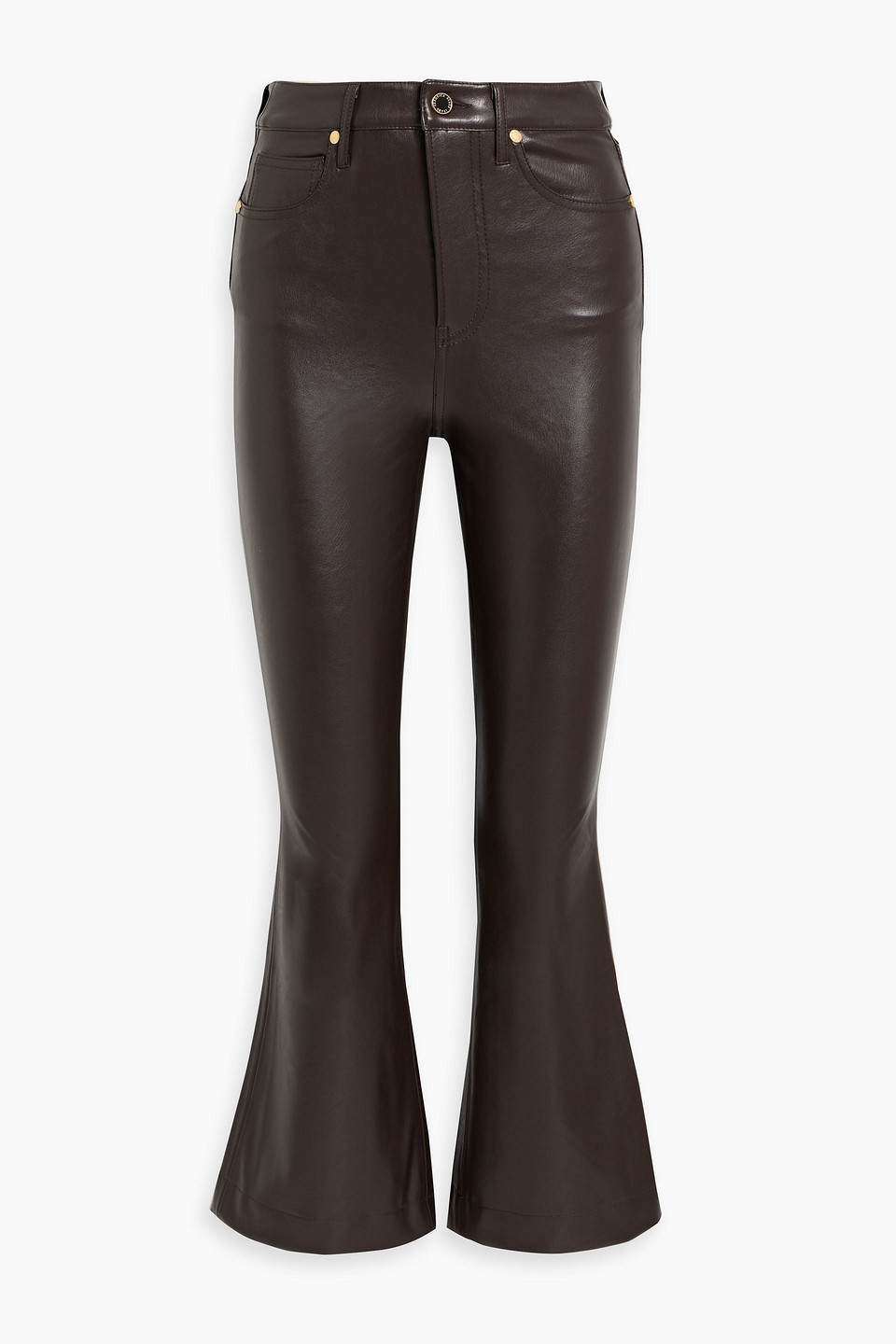 Veronica Beard Carson High Rise Ankle Flare Pants In Dark Chocolate In Burgundy