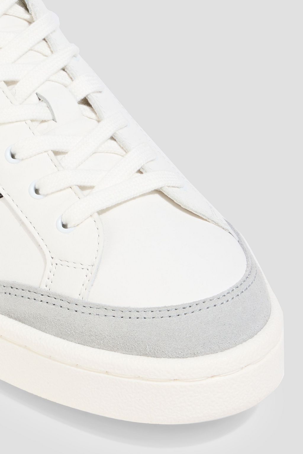 SANDRO Leather and suede sneakers