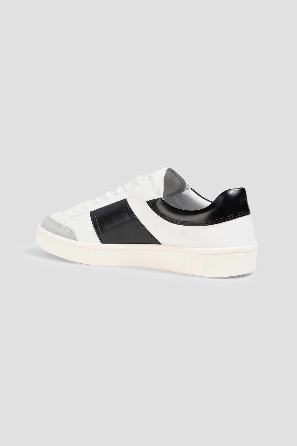 SANDRO Leather and suede sneakers